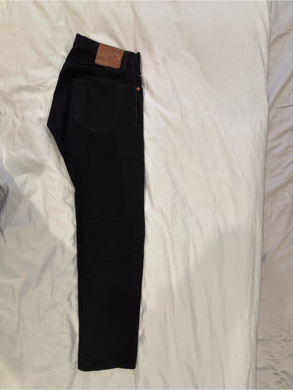 Slim Straight selvedge denim in Black (men)